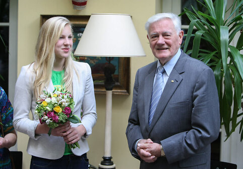 Rūta Meilutytė ir Valdas Adamkus