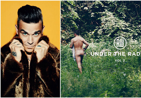 Robbie Williamsas ant albumo &bdquo;Under The Radar Vol. 2&ldquo; vir&scaron;elio įsiamžino nuogas