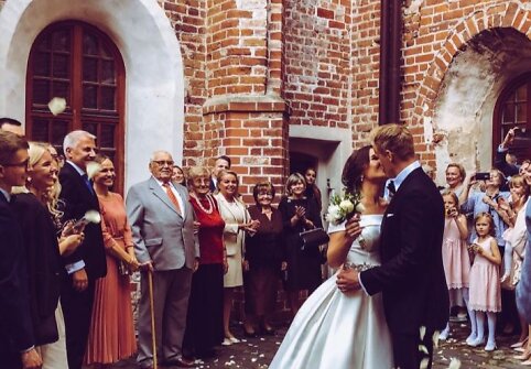 Paulos U&scaron;ackaitės ir Jono Urbono vestuvių akimirka