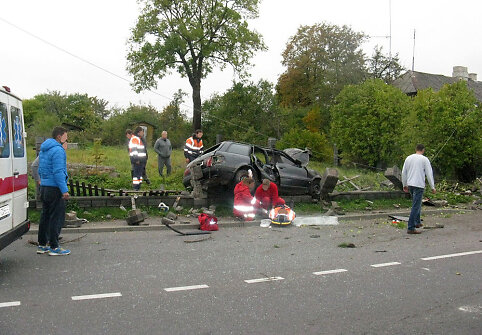 Avarijos vietoje Kėdainių rajone