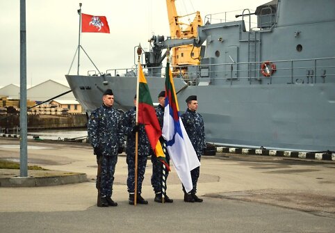 LK laivų apžiūros grupės išlydėjimo ceremonija į operacija „Sophia“