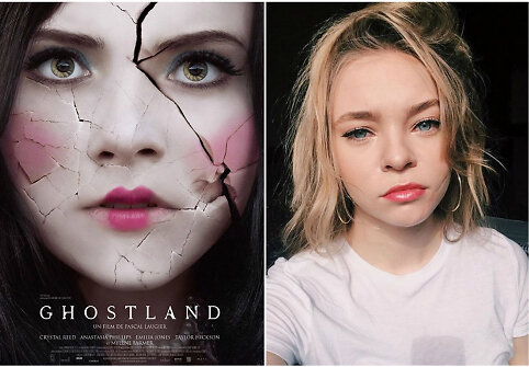 Taylor Hickson filmuodamasi siaubo filme &bdquo;Ghostland&ldquo; susižalojo veidą
