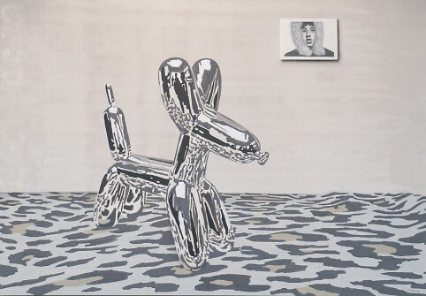 Latvijos menininkė Ieva Iltnere &bdquo;Balloon Dog and Mick Jagger&ldquo;