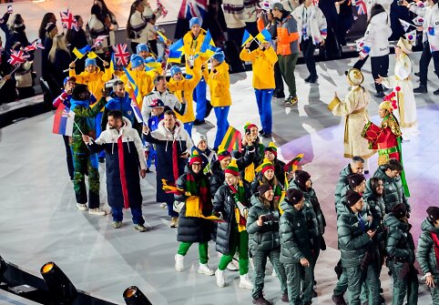 Lietuvos rinktinė žiemos olimpinių žaidynių uždaryme