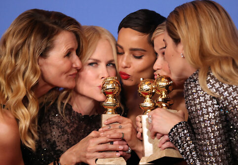 &bdquo;Nekalto melo&ldquo; aktorės Laura Dern, Nicole Kidman, Zoe Kravitz, Reese Witherspoon ir Shailene Woodley