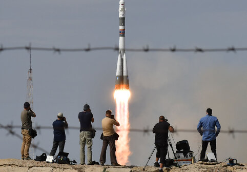 Rusijos erdvėlaivio &bdquo;Sojuz&ldquo; pakilimas