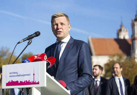 Remigijus &Scaron;ima&scaron;ius pristatė savo sprendimą antrą kartą kandidatuoti į Vilniaus mero postą