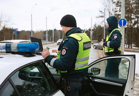 Vilniaus kelių policijos reidas Lizdeikos gatvėje