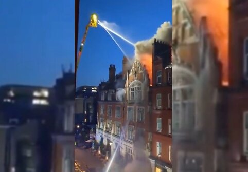 Didelis gaisras nusiaubė prabangų Londono vie&scaron;butį