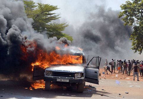 Protestuotojai Burkina Faso sostinėje
