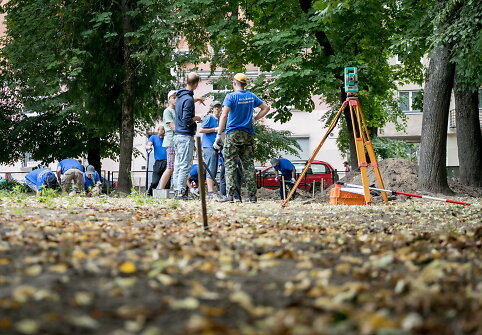 Archeologiniai kasinėjimai Vilniaus Vokiečių gatvėje.