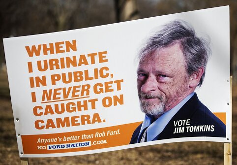 Toronto merą Robą Fordą pa&scaron;iepiantis plakatas 