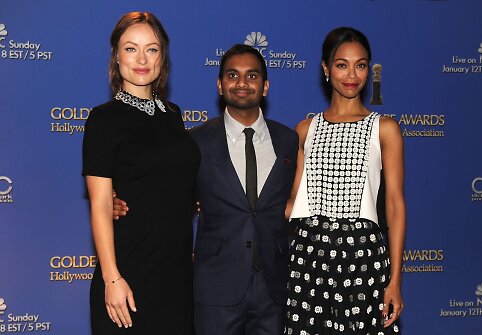 Olivia Wilde, Azizas Ansari ir Zoe Saldana