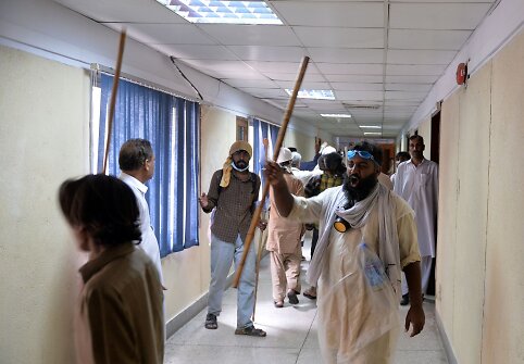 Protestuotojai Pakistane