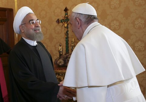 Popiežiaus ir Irano prezidento Hassano Rouhani susitikimas