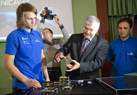 Palydovo &bdquo;LitSat-1&ldquo; i&scaron;lydėtuvių į Hjustoną akimirka
