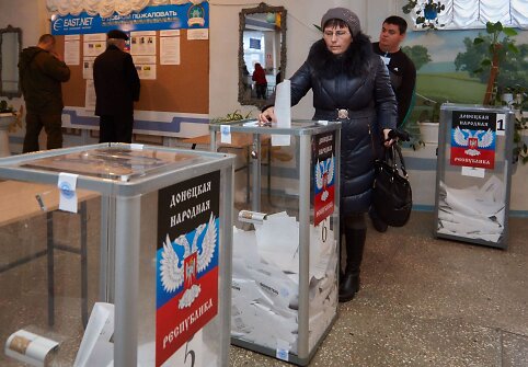 Rinkimai Donecke, Ukrainoje.