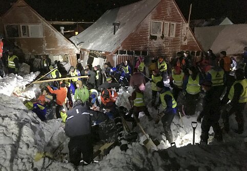 Sniego lavina Norvegijoje