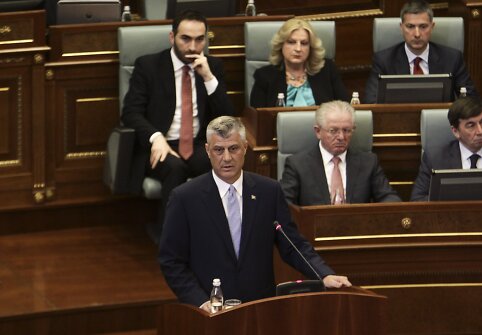 Kosovo ekspremjeras Thaci prisaikdintas šalies prezidentu