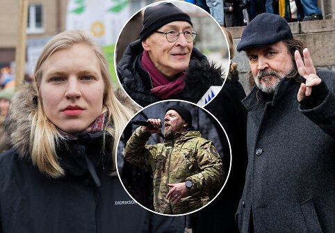 Žinomi žmonės kultūros bendruomenės finaliniame mitinge