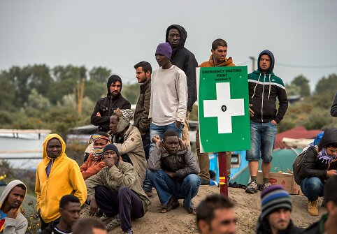 Migrantai &bdquo;Naujosiose džiunglėse&ldquo; &ndash; stovyklavietėje prie Kalė Prancūzijoje