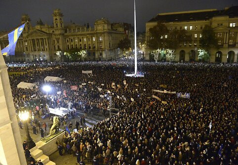 Demonstrantai Budape&scaron;te 