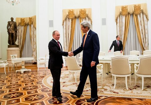 Rusijos prezidento Vladimiro Putino susitikimas su JAV valstybės sekretoriumi Johnu Kerry
