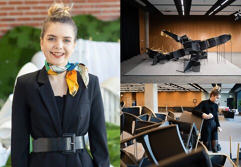 Jolitos Vaitkutės instaliacija Vilniaus oro uoste