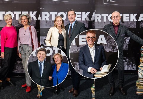 Gintaras Varnas ir spektaklio &bdquo;Kartoteka&ldquo; premjeros svečiai