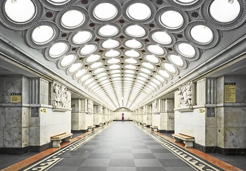Įspūdingas Maskvos metro stoties interjeras