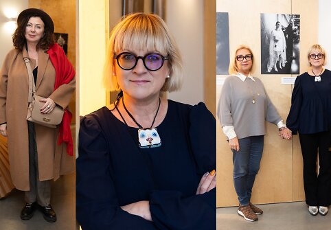 Greta Skaraitienė ir jos parodos svečiai