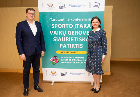 Konferencijos &bdquo;Sporto įtaka vaikų gerovei. &Scaron;iaurieti&scaron;ka patirtis&ldquo; akimirka