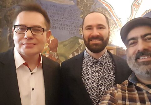 Artūras Tere&scaron;kinas su &scaron;irdies draugu Vlad ir draugu Gilbert