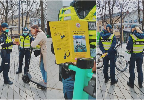 KET priminimas dviračių ir paspirtukų vairuotojams