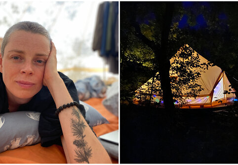 Guoda Bardauskaitė gyvena palapinėje