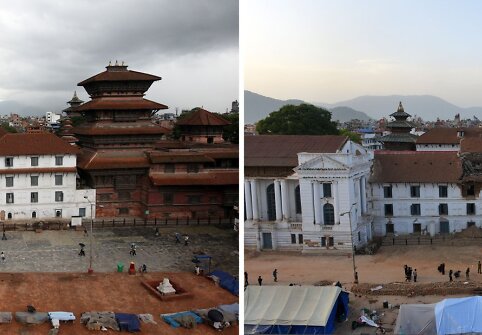 Nepalas prie&scaron; ir po žemės drebėjimą