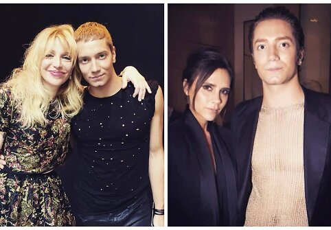 Tomas Auksas su Courtney Love ir Victoria Beckham