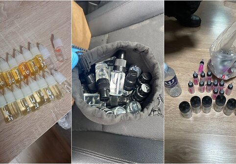 Kratų metu rastas ir paimtas elektroninių cigarečių skystis, sumai&scaron;ytas su psichotropinėmis medžiagomis
