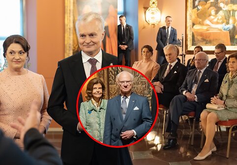 Lietuvos pirmoji pora ir Švedijos karališkoji pora dalyvauja priėmime Lietuvos Didžiosios Kunigaikštystės valdovų rūmuose