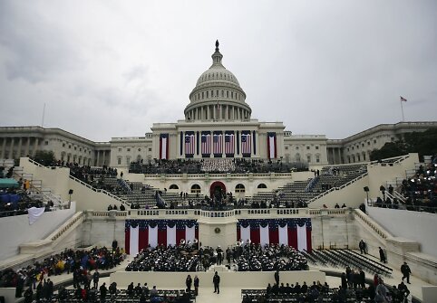 Žmonės renkasi į Donaldo Trumpo inauguraciją  Va&scaron;ingtone