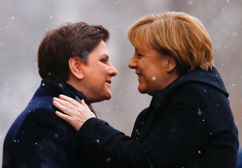 Angelos Merkel vizitas Lenkijoje