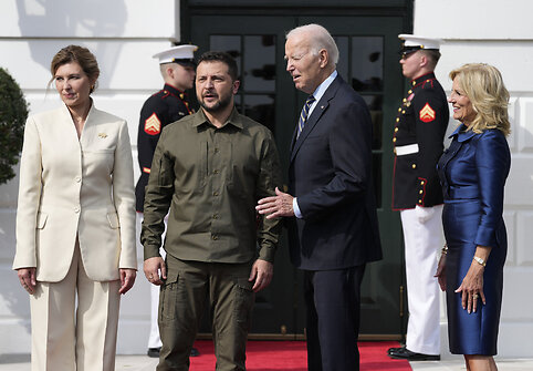 Ukrainos prezidentas V.Zelenskis susitinka su JAV prezidentu J.Bidenu Baltuosiuose rūmuose 