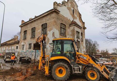 Pradedamos komplekso &bdquo;Vilniaus Džiazas&ldquo; statybos Senamiestyje