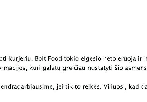 &bdquo;Bolt&ldquo; atsakymas