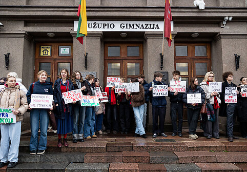 Užupio gimnazijos bendruomenės protestas