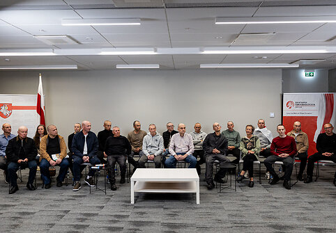 Sviatlanos Cichanouskajos spaudos konferencija apie išlaisvintus politinius kalinius