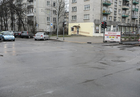 Vytenio &ndash; T. &Scaron;evčenkos gatvių sankryža pertvarkoma į žiedinę sankryžą