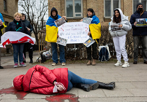 Protestas prie Vokietijos ambasados Vilniuje
