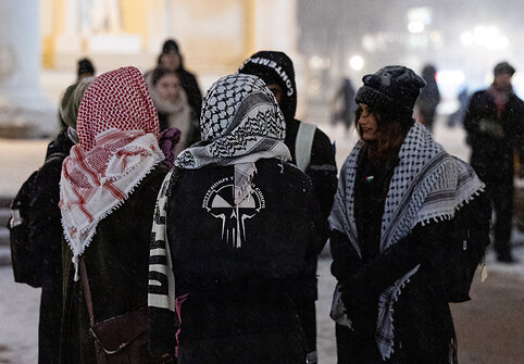 Protestas prieš nusikaltimus žmoniškumui Palestinoje