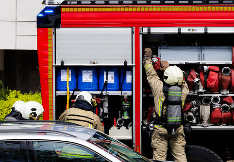 Sostinės centre prie Vyriausybės vyko planuotos institucijų pratybos